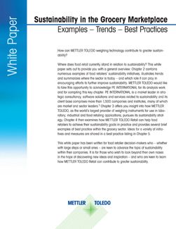 Sustainability White Paper Sustainability White Paper